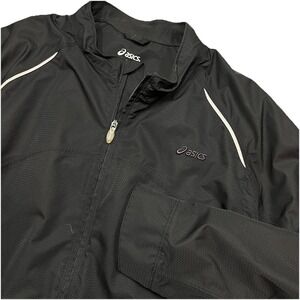 ASICS Windbreaker Running Jacket Men's XL Reflective Rain Waterproof Full Zip